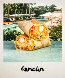 Cancun sandwich wrap Ethnic Food